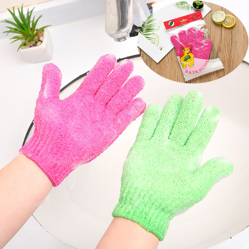 Five-Finger Exfoliating Bath Glove, Bath Towel, Bath Brush, Adult Thickened Exfoliating Tool, Five-Finger Bathing Glove
