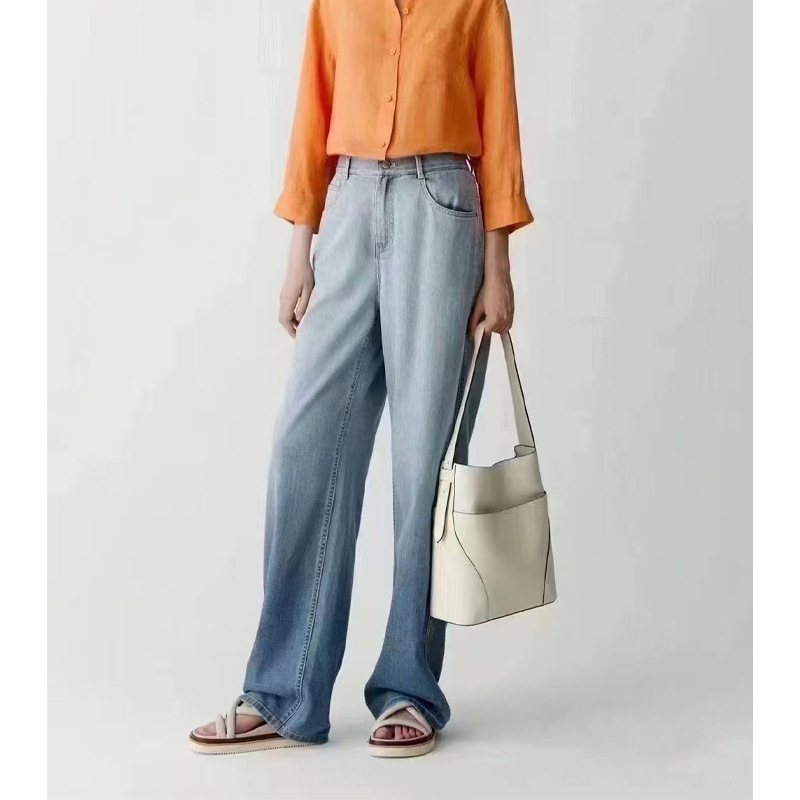 2026 In-Stock @He Style Summer Thin Gradient Denim Straight-Leg Pants Lyocell Tencel Wide-Leg Jeans 2026 In-Stock @He Style Summer Thin Gradient Denim Straight-Leg Pants Lyocell Tencel Wide-Leg Jeans
