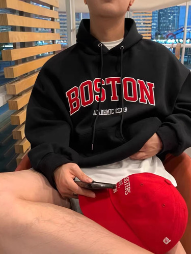 American fashion brand hooded hooded hoodie for men and women spring and autumn Harajuku simple temperament loose top casual all-match couples 'wear
