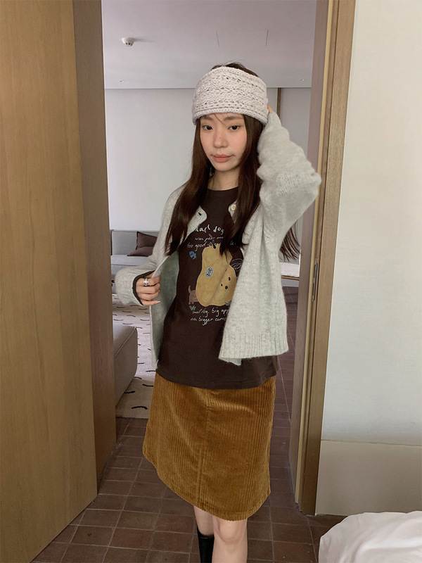 苏奈  设计感韩系长袖t恤女25秋洋气减龄百搭显瘦上衣秋fromanna|undefined