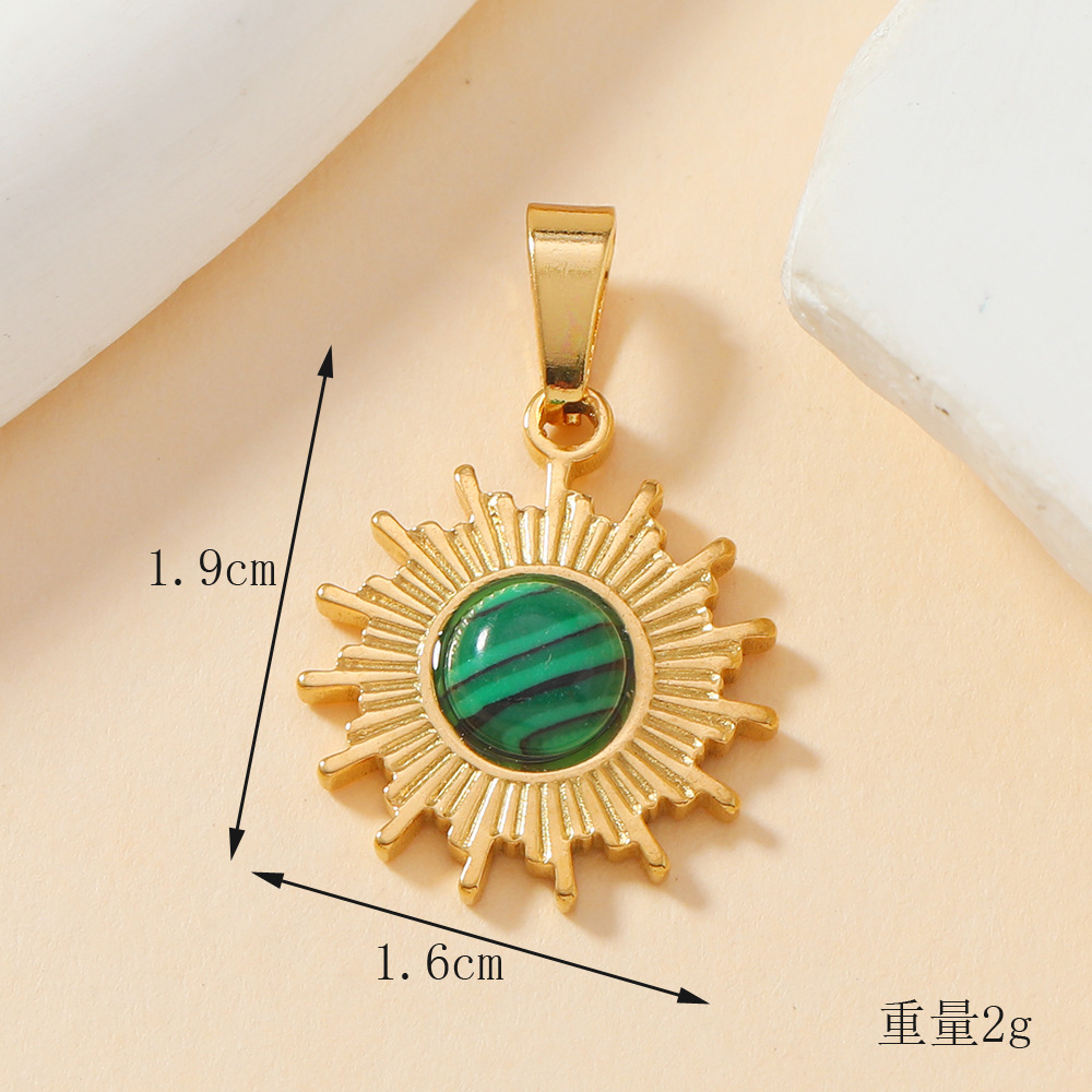 Colgante único pulsera de fundición de acero inoxidable transfronterizo accesorios de collar color salvaje estrella turquesa amor colgante de bricolaje