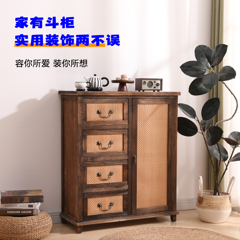 Gabinete de comedor antiguo retro, gabinete de muebles de casa de familia, gabinete de decoración de campo americano, accesorios de fotografía, gabinete de porche, gabinete doméstico