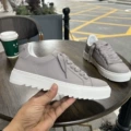 MU gray lychee-grain leather
