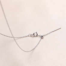 DIY配件 S925银硅胶调节针式闪O链路路通珍珠项链经典基础链子