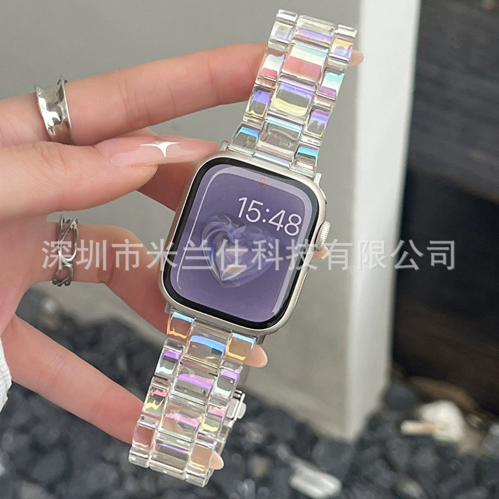 Резиновый браслет Apple Watch (Гляциер) — Прозрачный Гляциер, подходит для 38/40/41/42/44/45/46/49 мм