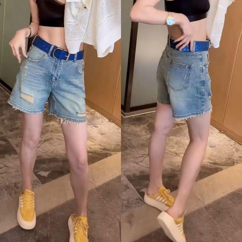 High-Waisted Slim Straight Ripped Denim Shorts Plus Size Summer New Versatile Retro Loose A-Line Wide-Leg Pants High-Waisted Slim Straight Ripped Denim Shorts Plus Size Summer New Versatile Retro Loose A-Line Wide-Leg Pants