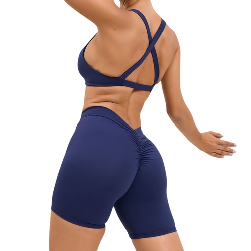 Cross-border European and American yoga suits, fashionable and sexy outdoor running nude fitness suits, tight-fitting quick-drying sports suits