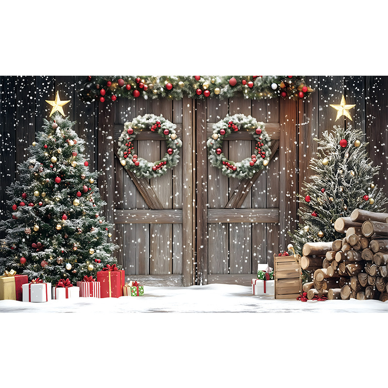 Amazonクロスボーダー新しいクリスマスカプレットドアカーテンお祭り雰囲気アレンジメントクリスマスフラッグ背景布バナー|undefined