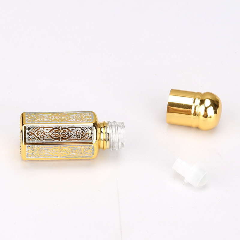 Z004-3ml6ml12ml エッセンシャルオイルローラーボールボトル ローラーボール空ボトル マッサージアプリケーションサンプルガラス 八角形|undefined