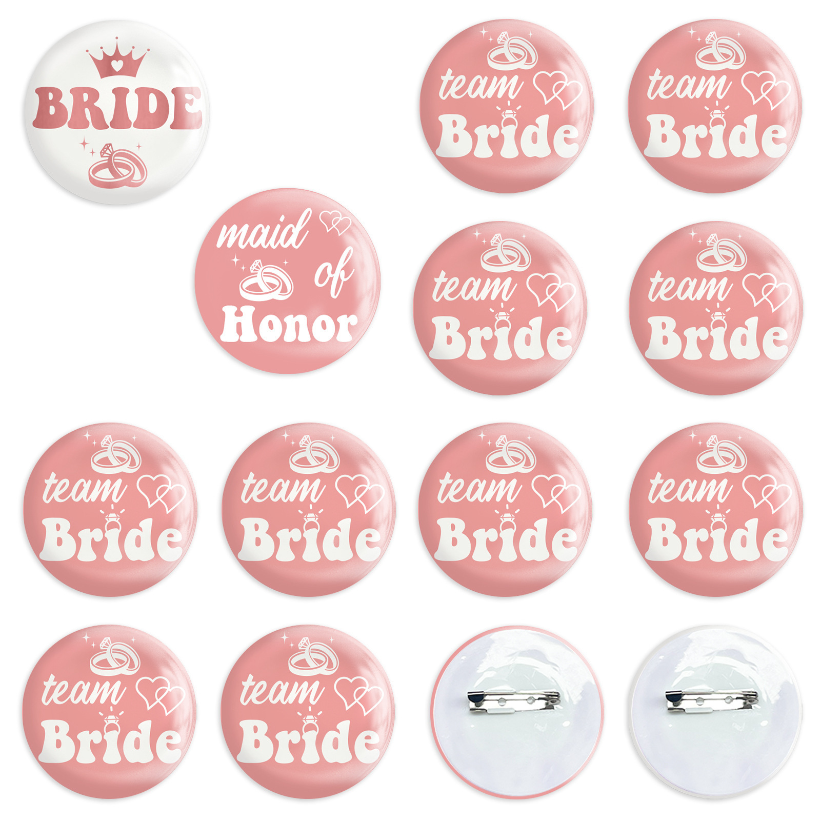 Babe party bride to be wedding party badges team bride best man badges
