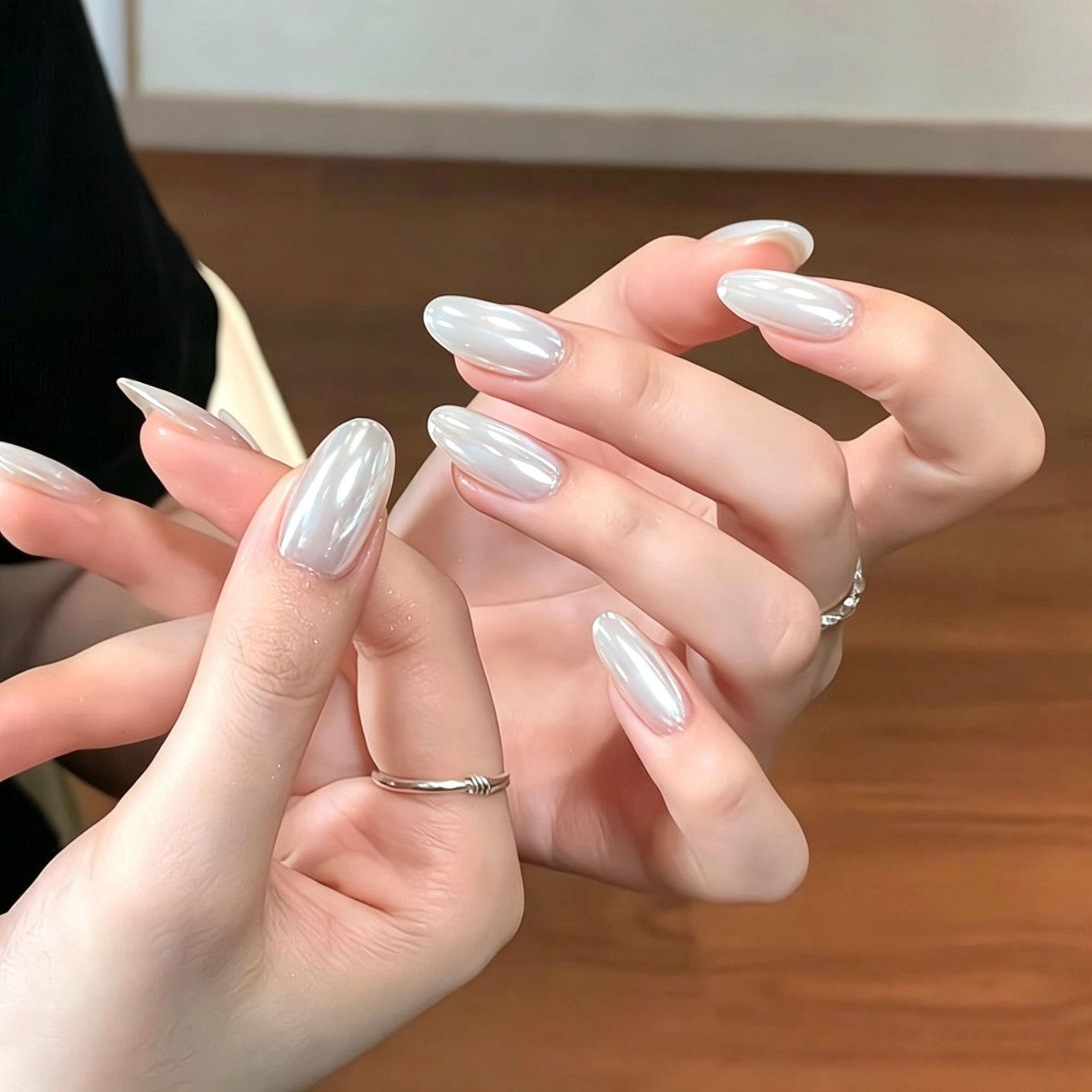 Ambiente dulce, polvo helado, uñas de ojo de gato, nuevas pegatinas de uñas de alta calidad, uñas postizas, uñas de uñas hechas a mano, uñas