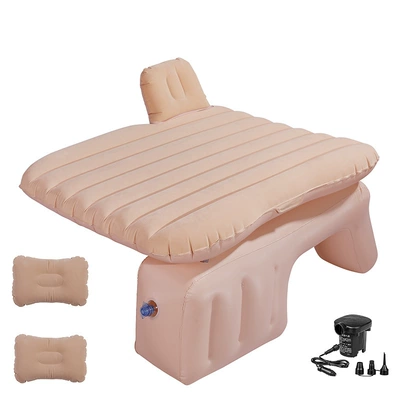 Vehicle-mounted inflatable bed Inflatable Bed Children's Baby Car - two-seater-flocking-beige