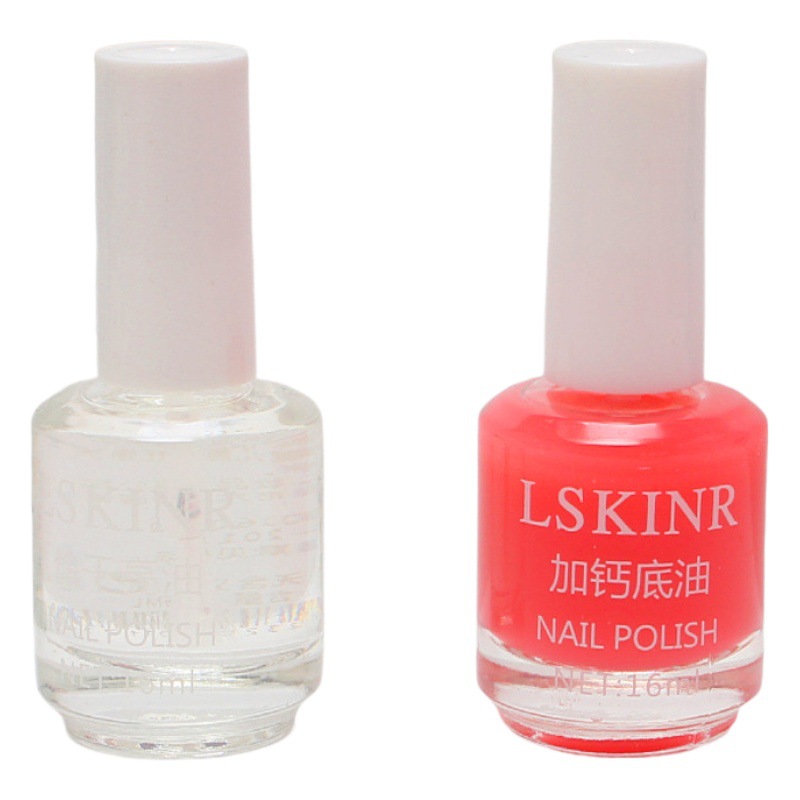 Esmalte de uñas más aceite base de calcio, aceite brillante de secado rápido, solución nutritiva para el cuidado, protección y brillo, juego de uñas, esmalte de uñas con aceite nutritivo