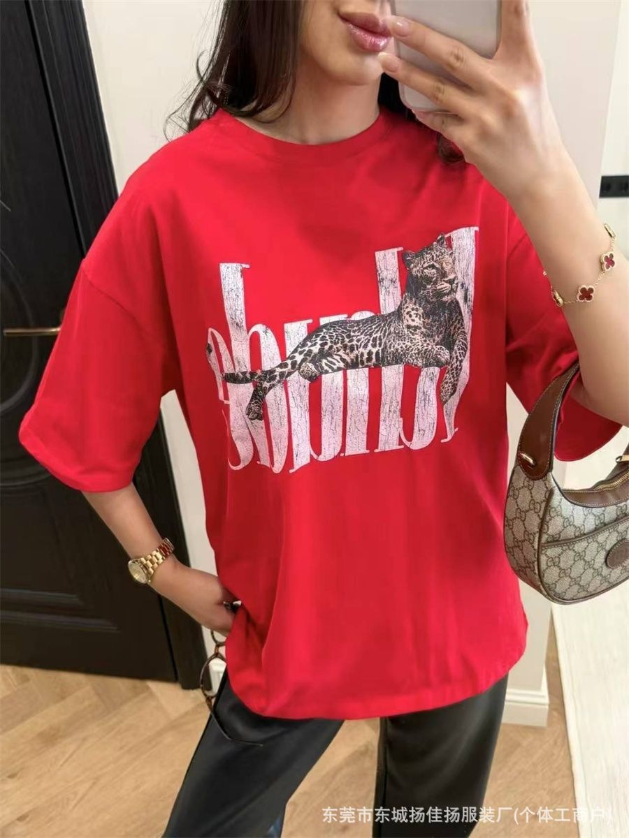100% Pure Cotton Short-Sleeve T-Shirt, Street Style, Unique Bf Vibe, Trendy Brand, Stylish Outerwear, Conceals Body Shape, Summer 2026 Top