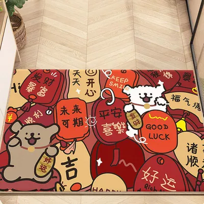 Foot Mat, Avtomobil döşəmə paspasları - ping-an-puppy-4060cm25mm-diatom-mud