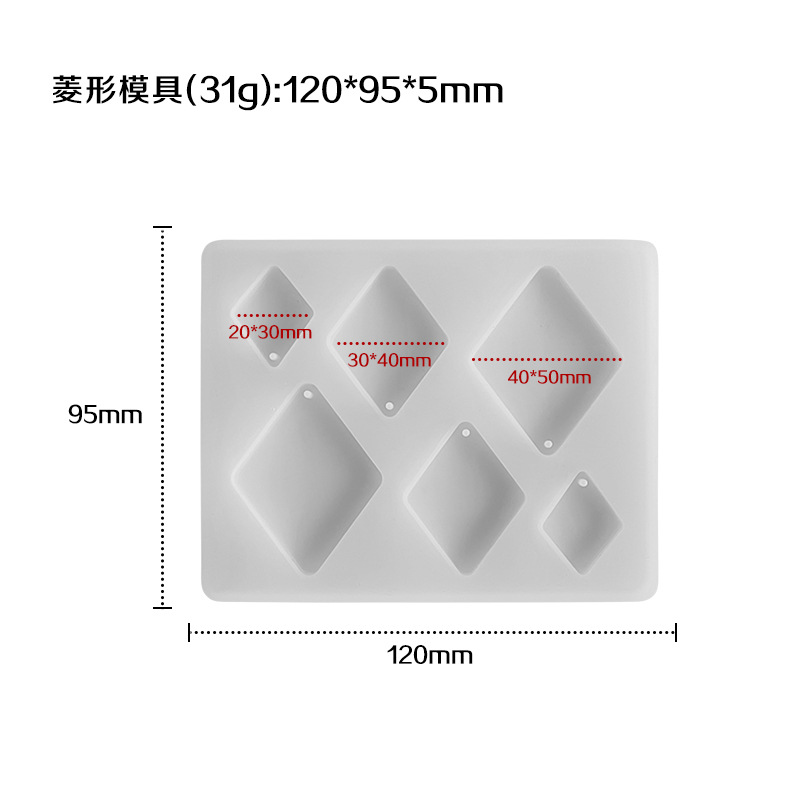 Jiahuimei DIY pendientes geométricos resina epoxi pendientes irregulares molde de silicona