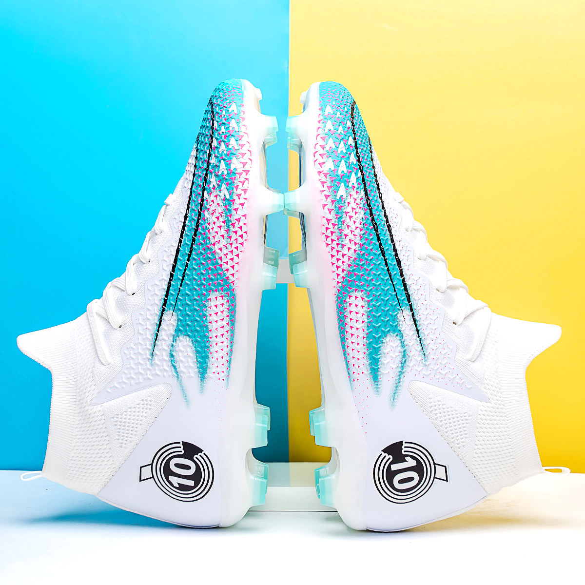 Football for men, high top broken professional competition training shoes, long nails, non slip adult and children's_voghion.com