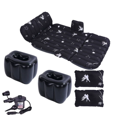 Vehicle-mounted inflatable bed seat air mattress, in-car travel - default-item-huiqi-37-points-oxford-color-black-double-pier-vehicle-pump-big-discount