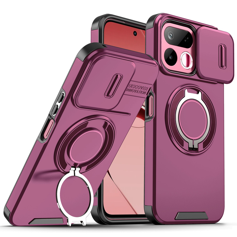Cross-Border Applicable Realme16Pro+ Phone Case with 360-Degree Rotating Ring Stand, Realme15 Magnetic Lens Protector with Sliding Window 4 Cross-Border Applicable Realme16Pro+ Phone Case with 360-Degree Rotating Ring Stand, Realme15 Magnetic Lens Protector with Sliding Window 4