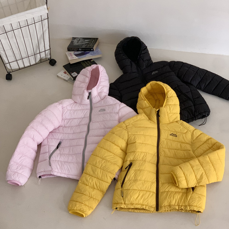 2025新款轻薄排骨羽绒棉服女式连帽衔缝棉衣冬季时尚保暖棉袄外套|undefined