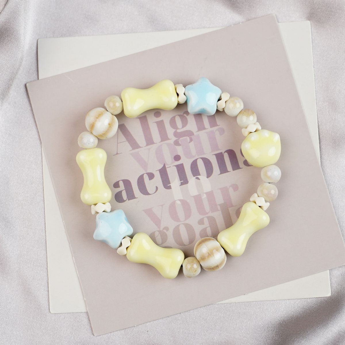 Jingdezhen pulsera de cerámica de verano mujer alta sensación galletas serie de gatos nicho diseño universal pulsera alta sensación