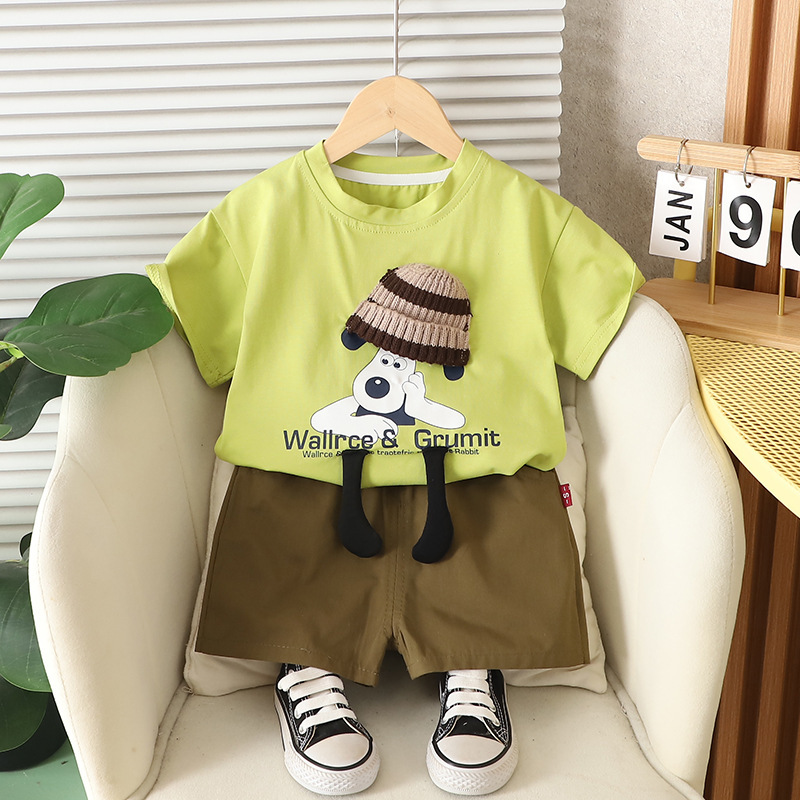 子供半袖セット夏男の子服女の子tシャツ赤ちゃん夏服服2025新しい子供服ファッション|undefined