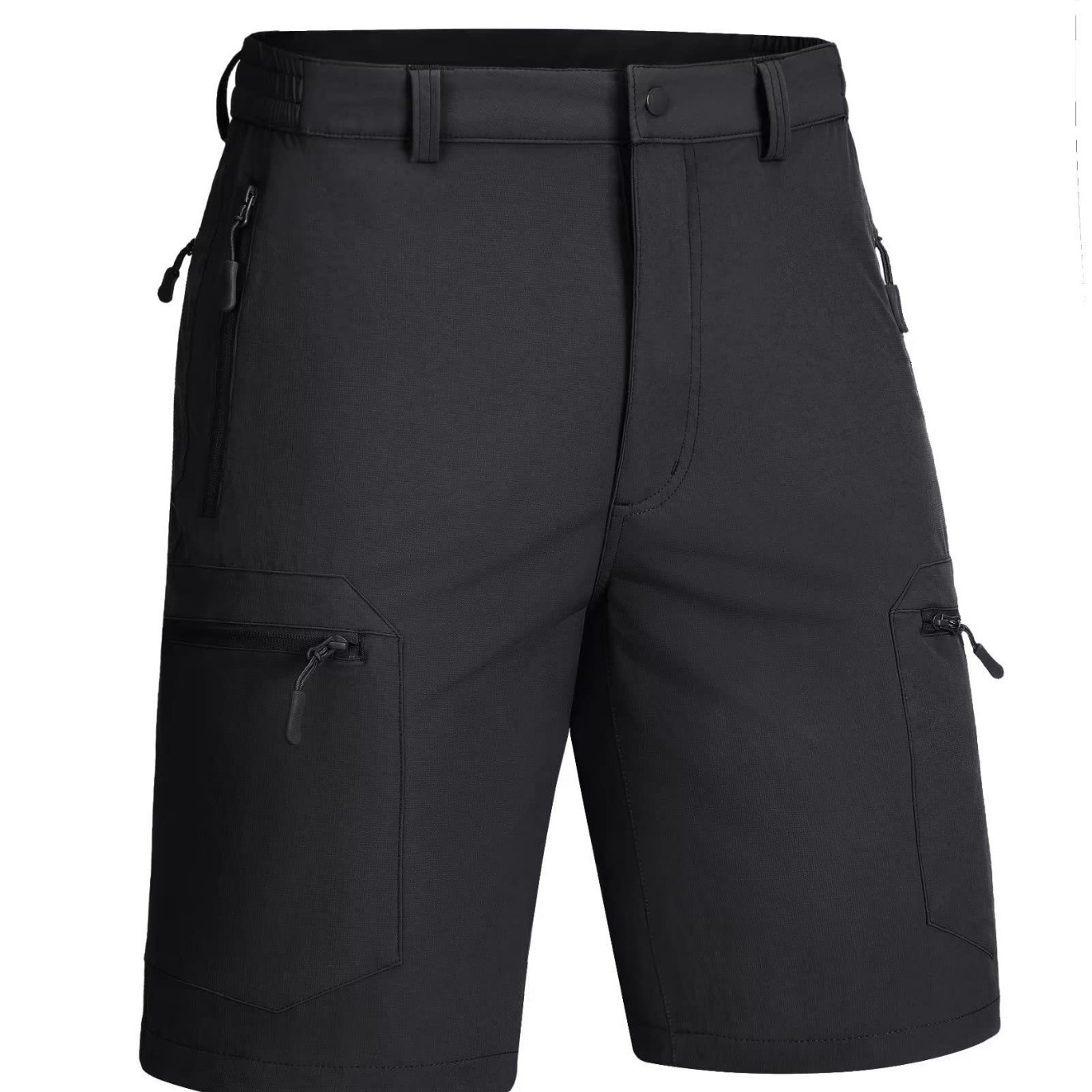 solid color shorts with zipper