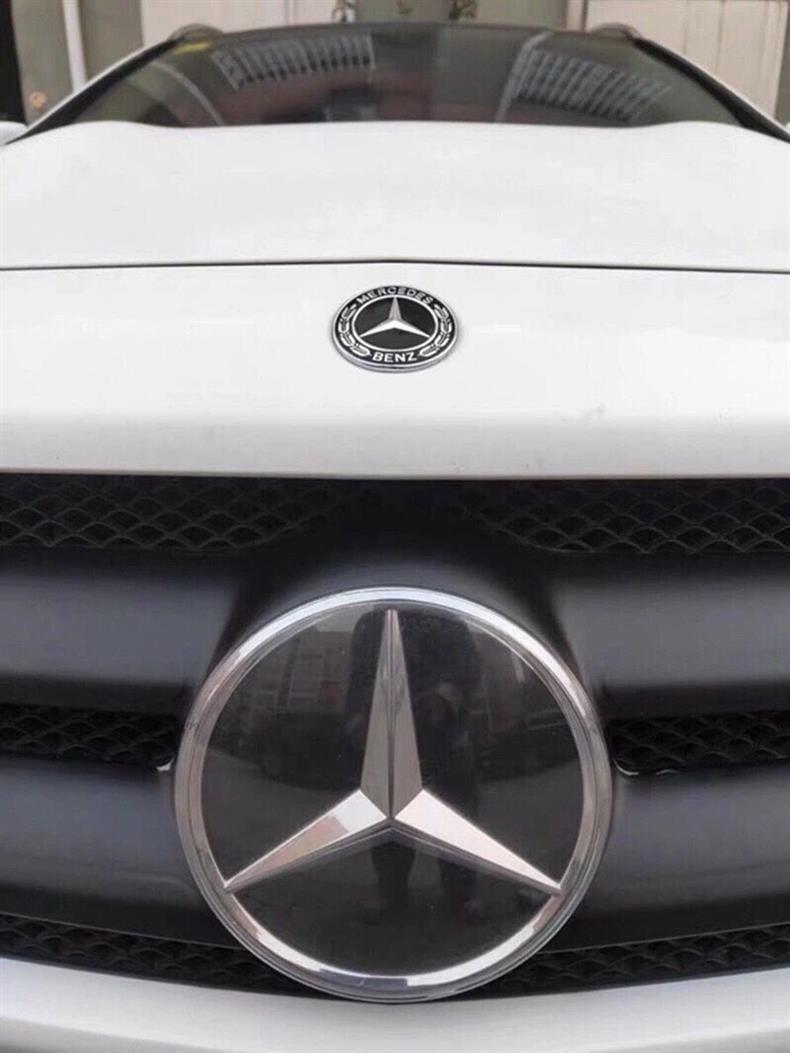 Suitable for Mercedes-Benz hood emblems, C-Class, E-Class, C200, C260, E200L, E300L, converting vertical emblems to horizontal ones for the engine hood