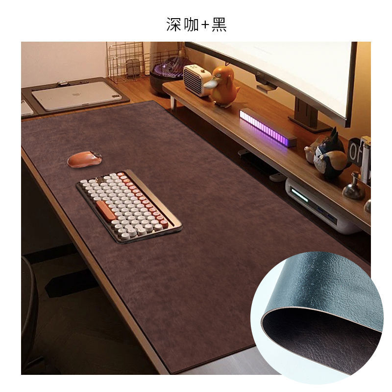 复古仿牛皮双面双色办公皮革电脑桌垫写字台书桌垫子桌面保护面垫|undefined