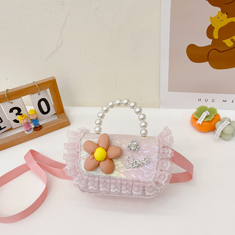 Girasol bolso del mensajero de los niños moda occidental princesa estilo coreano niña linda bebé 2022 monedero