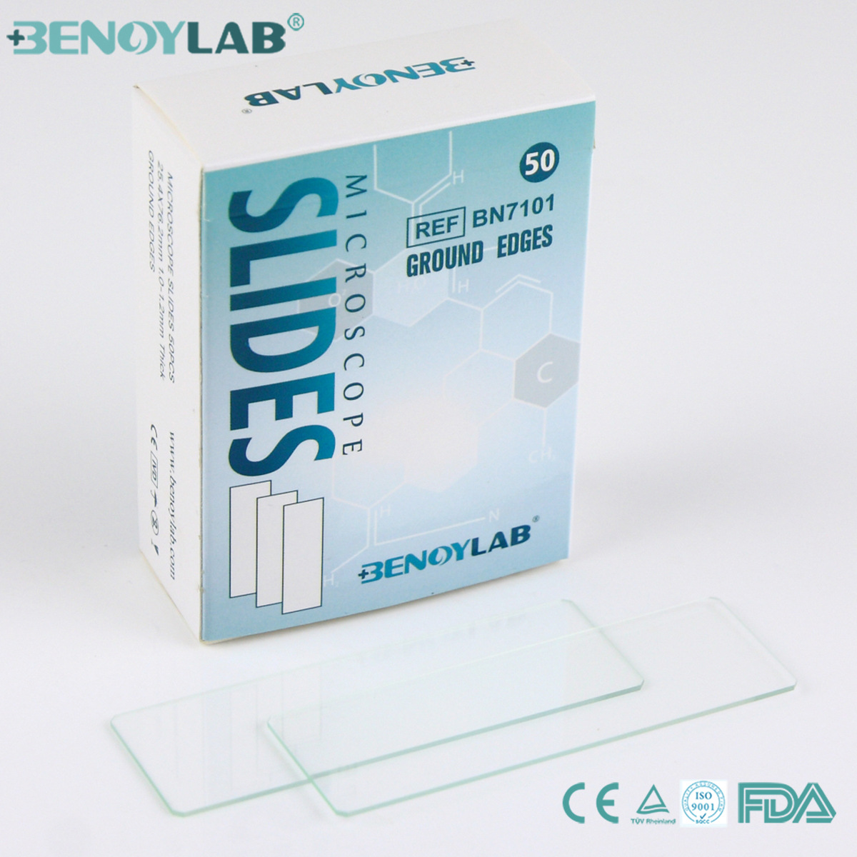 厂家销售载玻片7101显微镜玻璃片50片/盒72片/盒透明玻璃载玻片