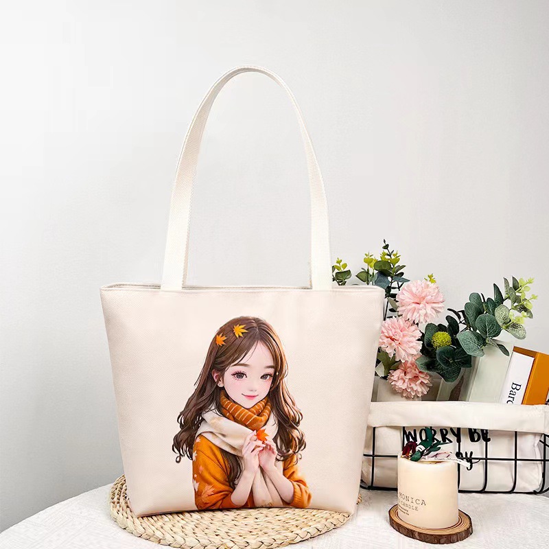 단풍잎 소녀 큰 가방