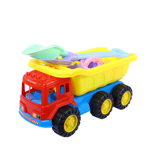 beach summer children's cartoon toy playing with sand play in water