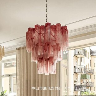 法式Murano穆拉诺复古风云雾手工玻璃中古风南洋客厅卧室装饰吊灯-阿里巴巴