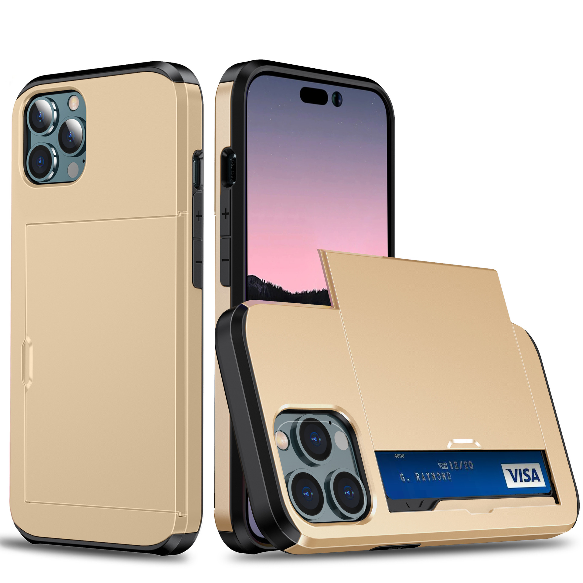 thumbnail image 1 of Aplicable a la funda de teléfono iPhone14pro Max, funda protectora anticaídas deslizante con tarjeta SGP para Apple 14, 1 of 1