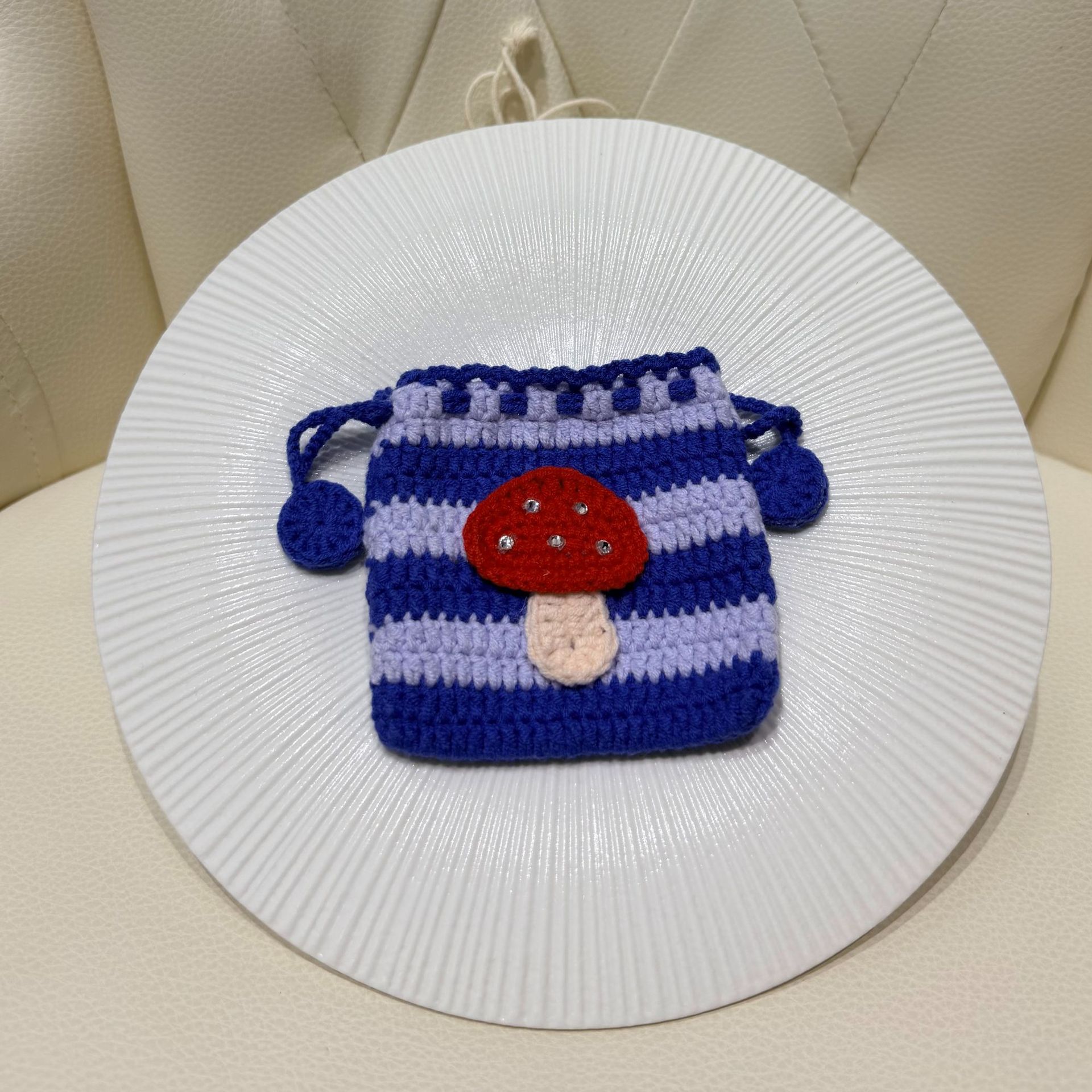 Mini Monedero de Cordón Tejido de Algodón para Uso Diario