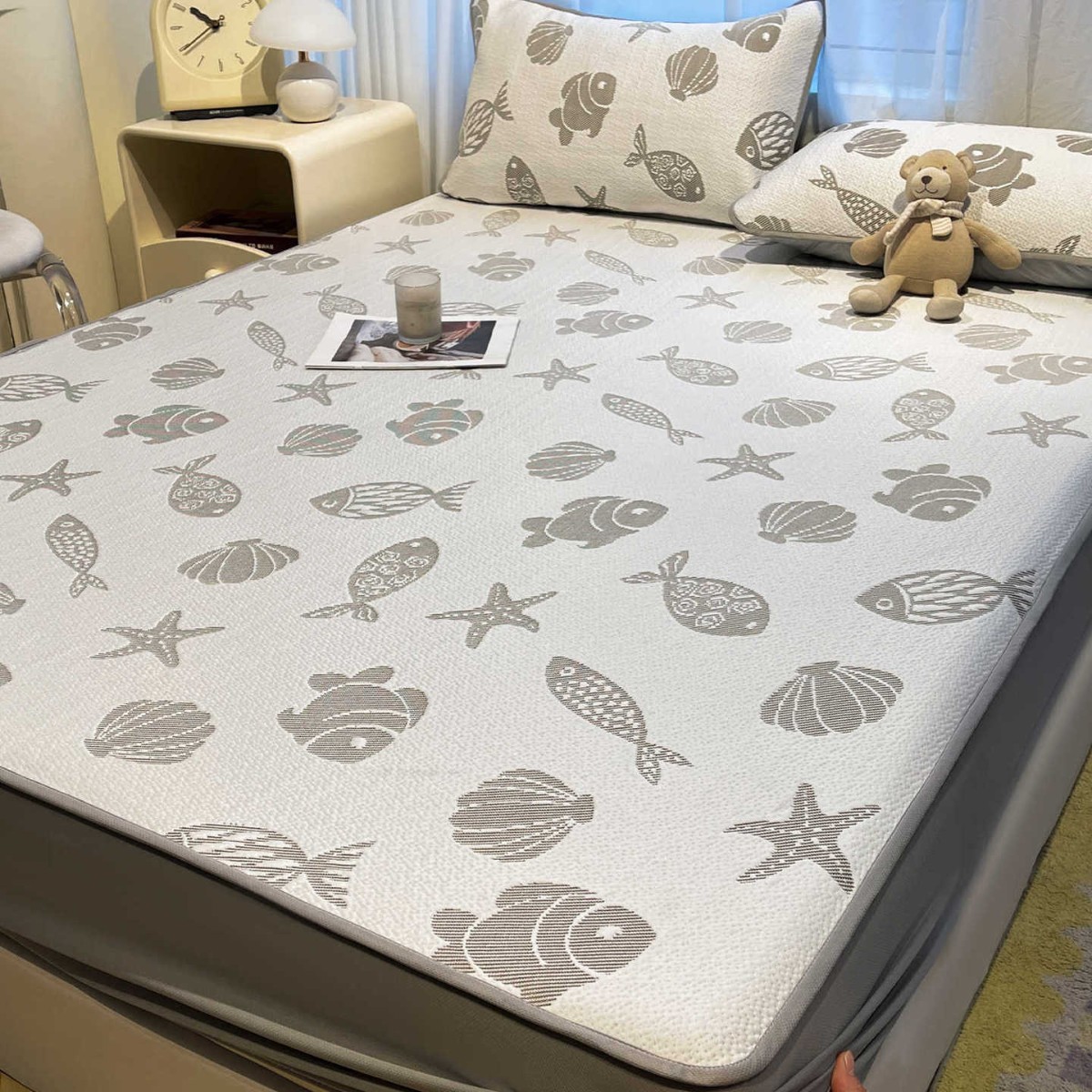 Sábanas de seda de hielo de verano, una pieza, estera suave de doble uso de doble cara 2025 nuevo dormitorio, estera individual, estera de tres piezas