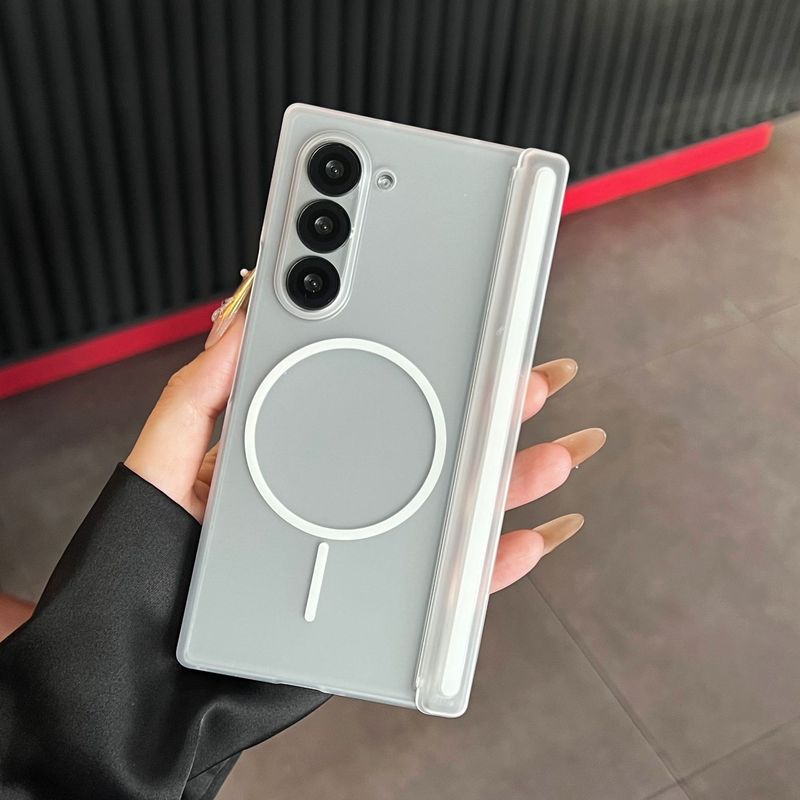 适用三星GalaxyZFold7折叠手机壳磨砂肤感ZFlip7中轴磁吸W25保护|undefined
