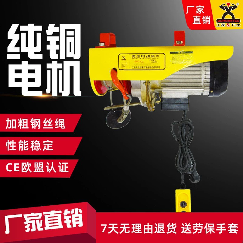 Миниатюрные электрические подъемники 220V бытовые 0,5 тонн небольшой подъемник 500KG электрический подъемник