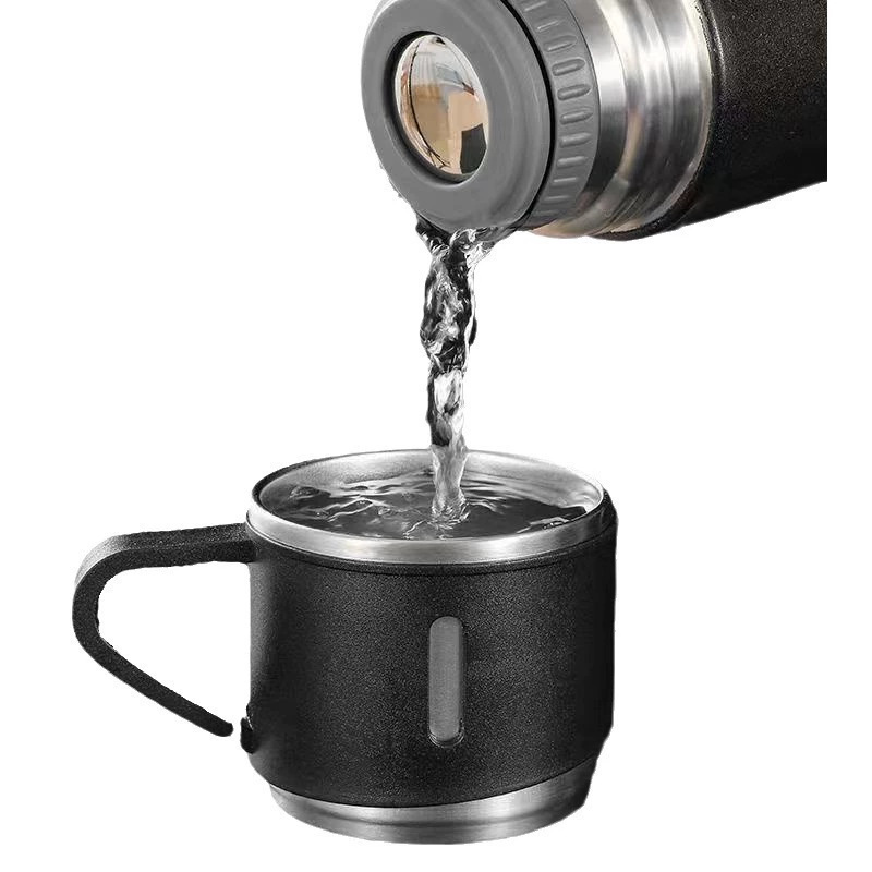 Nuevo juego de tazas de aislamiento de acero inoxidable caja de regalo de gran capacidad una taza de tres cubiertas taza de agua portátil regalo compra al por mayor