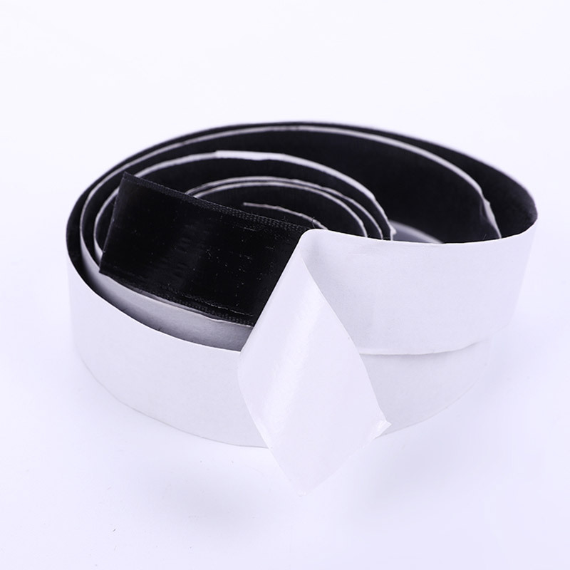 Mezcla de velcro blanco y negro con adhesivo de goma de respaldo cortina de puerta cortina de puerta madre con adhesivo de goma de respaldo sin costura image 3
