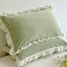牛奶绒枕套一对装冬季珊瑚绒枕套单人枕头套48cmx74cm单个枕芯至