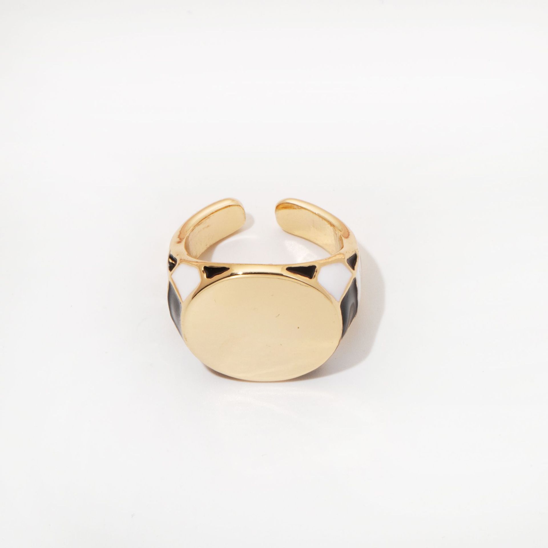 Korean Geometric Opening Adjustable Ring display picture 5