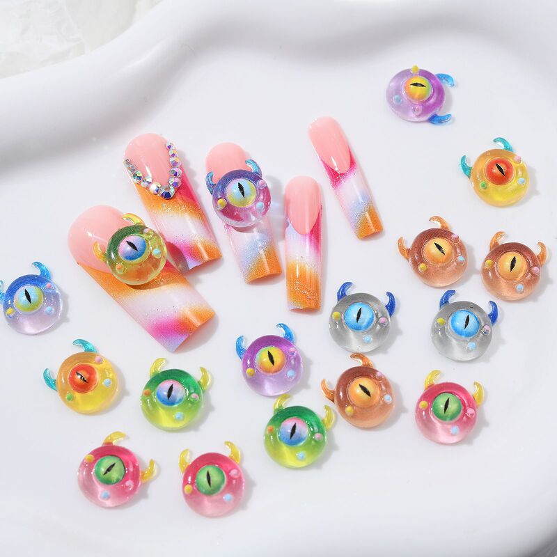 Internet Celebrant New Imp's Eye Nail Art Accessories Mixed Cute Halloween DIY Nail Wear Armor Accessories