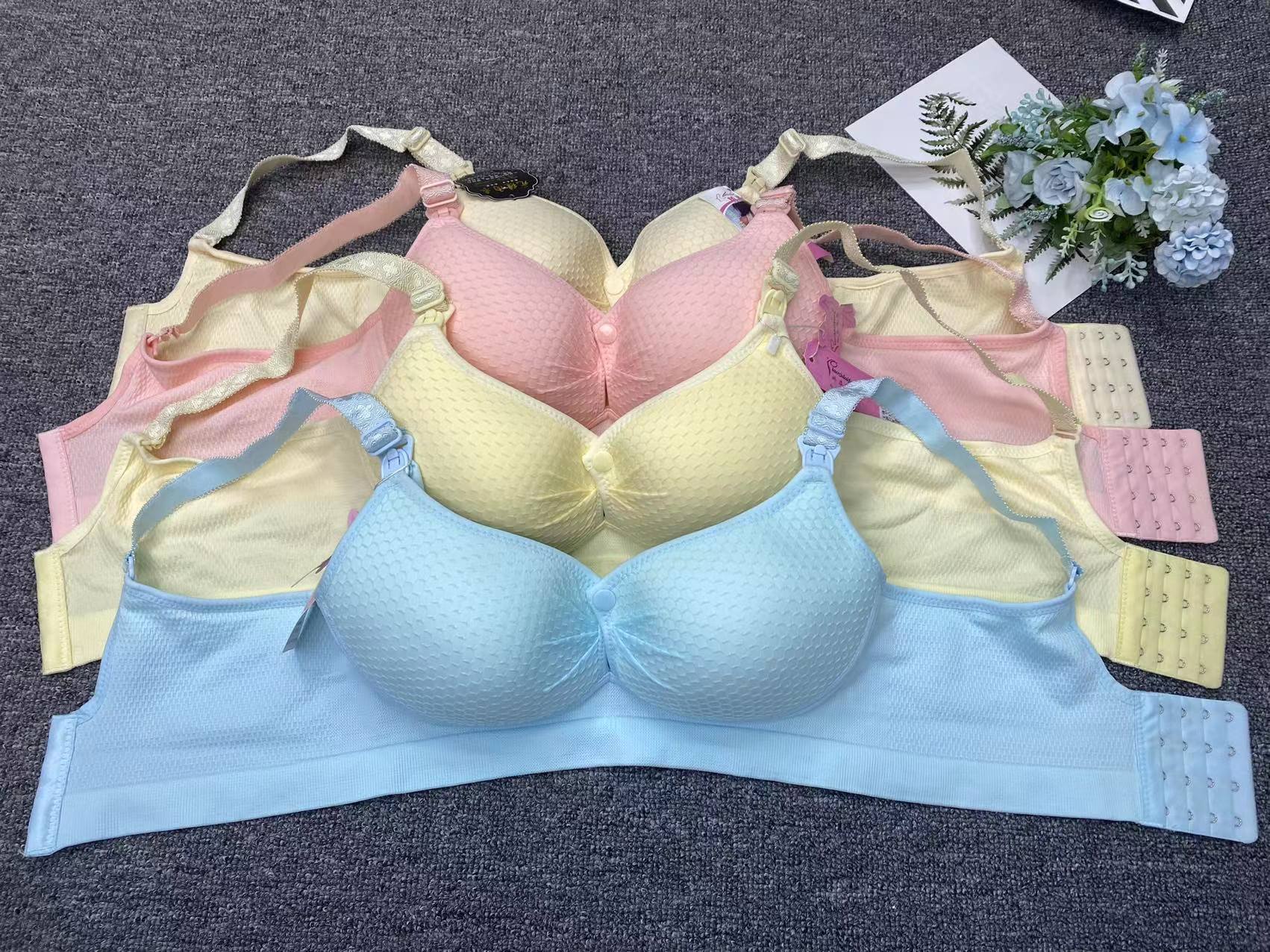 Mujeres embarazadas hebilla frontal inalámbrica más tamaño sujetador de enfermería ajustable push-up sujetador sin costuras ropa interior