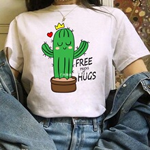 Summer Fashion Shirt Love Is Cike a Cactus T Shirt Women Top