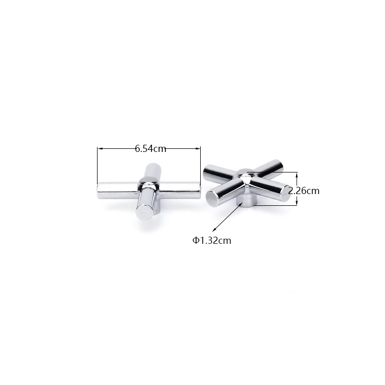 Manija Volante Cruzado para Grifo de Plástico ABS Galvanizado, Transparente para Válvula Triangular image 7