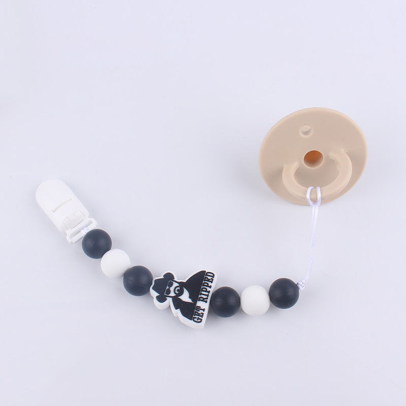 Nuevo bebé suministros chupete cadena creativa DIY dibujos animados estetoscopio pan cuerno mordedor cadena anti-gota