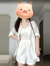 法式白色防晒衬衫外套女春秋薄款2025年新款感气质宽松上衣衬衣