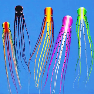 New Large Soft Octopus Kite Weifang Foreign Trade Amazon Cross-Border Three-Dimensional Boneless Kite Easy to Fly in the Breeze